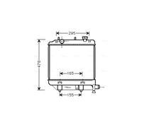 MZ2172 AVA QUALITY COOLING Radiatore, Raffreddamento motore per MAZDA