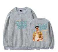 MZALQPGF Elliot James Reay Pic Felpa girocollo unisex 2025 a maniche lunghe, Grigio, M