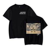 MZALQPGF Liam Payne Merch 1993-2024 Maglietta a maniche corte girocollo maglietta uomo/donna hip hop top, Nero-r244398, L