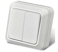 MZB02 Interruttore da parete bianco 2 gang 1 via 16 A CA(1 Socket No Ground)