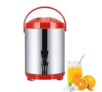 MZBDYYF Distributore di acqua calda con rubinetto, urna per catering, in acciaio inox, termostato 6L/8L/10L/12L, barile isolante per urna del caffè, isolato per 10-12 ore, nero, 6 l