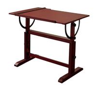 MZBDYYF Tavolo da disegno extra large in legno, tavolo da studio e scrivania per lavori artistici, altezza e angolo regolabili, con piano inclinabile e righello quadrato a T, per opere d'arte