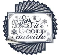 MZBS Adesivi divertenti per auto con scritta "Baby It's Cold Out", 10 pezzi, accessori da bar, cartelli per la decorazione della casa (8 x 12 cm)
