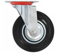 mzdioop 24 ruote girevoli da 125 mm, in gomma, ferro e zinco, per trasporto di materiali e tecnologia di trasporto, magazzino, officina, spedizione, logistica, mobili, scatole, carrelli a piattaforma