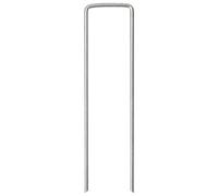 mzdioop Ancoraggio a forma di U, 25 pezzi, 15 x 3,5 cm, in acciaio zincato, per giardino, campeggio, accessori per tenda, telone, fissaggio, pellicola protettiva, cavo, durevole, protezione dalla