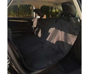 mzdioop Coprisedile posteriore per animali domestici, 148 x 142 cm, nero, in tessuto Oxford resistente e impermeabile, per cani, gatti, trasporto di animali, auto, aereo, treno, facile da montare