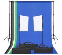 mzdioop Kit per studio fotografico con illuminazione e sfondo, include softbox, treppiede, sfondi colorati, luci a LED, borse per il trasporto, ideale per fotografia di prodotti, creazione di