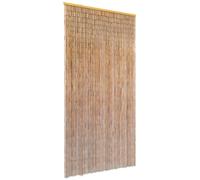 mzdioop Tenda per porta in bambù, 90 x 220 cm, con listello in legno, permeabile all'aria, ideale per balconi, terrazze, cantine e lucernari, protegge da mosche, tarme e vespe