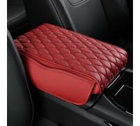 MZHIJIEDM Imbottitura Bracciolo Auto per Audi e-Tron 2018-2024, Cuscino Bracciolo Centrale Auto Copri Bracciolo Accessori Auto,Red