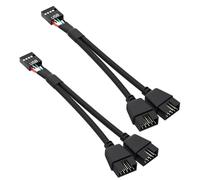 MZHOU Cavo di Prolunga USB Doppia Intestazione 9-pin per Scheda Madre