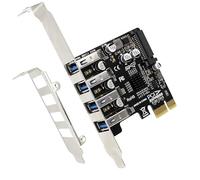 MZHOU Scheda di Espansione PCI Express USB 3.0 4 Porte - PCIe USB Add in Card, Internal USB3.0 Hub Converter 5Gbps con Connettore di Alimentazione da 15PIN, Supporto WIN 11/10/8/7/XP/Vista/LINUX