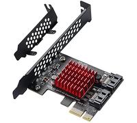MZHOU Scheda PCIe SATA a 2 Porte - Scheda di Espansione PCI Express 3.0 GEN3 - Schede Controller SATA a 6 Gbp/s con Staffa Low-Profile (Chip JMICRON JMB582)