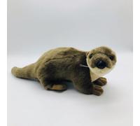 MZICXV 11.8" Realistic Otter Plush Toy, Lying Otter Stuffed Animal, Wildlife Plush(Lutra lutra)