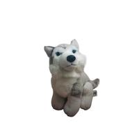 MZICXV 6.3" Realistic Husky Plush Toy, Dog Stuffed Animal, Puppy Plush with Blue Eyes