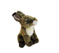 MZICXV 9.8" Realistic Hare Plush Toy, Wild Rabbit Stuffed Animal, Soft Wildlife Plush