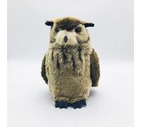MZICXV 9.8" Realistic Tibetan Eagle-Owl Plush Toy, Stuffed Owl, Bird Plush(Bubo bubo)