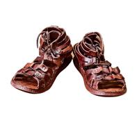 MZICXV Autentici sandali romani in pelle Caligae for uomo | Antichi stivali da gladiatore | Rievocazione storica e calzature(42)