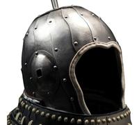 MZICXV Authentic Dǒumóu Dynasty Helmet | Changle Tomb Mural Replica | Historical Armour for, Reenactment & Display
