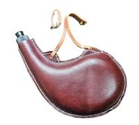 MZICXV Borraccia portatile in pelle medievale conciata al vegetale, con passante for cintura e rivestimento in PE for rievocazioni storiche e attività all'aperto(B)
