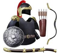 MZICXV Costume da guardia imperiale cinese for, armatura in plastica in stile Jinyiwei della dinastia Ming e elmo con ala di fenice, set da da guerriero for ragazzi con spada, e freccia(B)