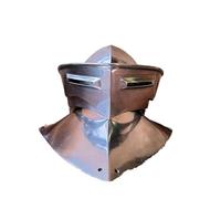MZICXV Elmo celata della del XV secolo - Armatura a piastre indossabile con doppie fessure for gli occhi e gorgiera - Collo e testa del cavaliere