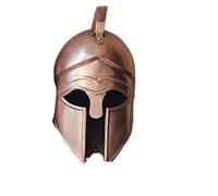 MZICXV Elmo corinzio greco con piuma rossa, elmo indossabile spartano in acciaio(Brass)