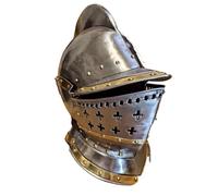 MZICXV Elmo da cavaliere medievale europeo - Armatura a piastre borgognona indossabile for rievocazione storica, LARP e giochi di ruolo dal