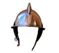 MZICXV Elmo medievale da cavaliere color borgogna con visiera incernierata - Replica di armatura integrale indossabile for rievocazione storica, LARP e collezionisti - Testa d'acciaio(No visor)