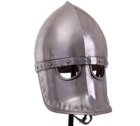 MZICXV Elmo normanno italiano con punte/Elmo antico - Elmo medievale indossabile da cavaliere con fodera in pelle