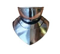 MZICXV Gorgiera medievale | Armatura gotica a piastre for collo e del XV secolo | Collo in acciaio indossabile for rievocazioni storiche