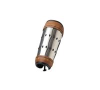 MZICXV Hand-Forged Steel Bracers | Armour Arm Guards | Hanfu & Accessory | Blued & Gold Finishes(B)
