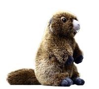 MZICXV Peluche Marmotta da 9,4 Pollici, Marmotta di Peluche realistica, Simpatico Peluche Marmotta con Denti da Coniglio (Marmota)