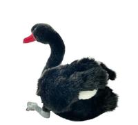 MZICXV Peluche realistico a forma di cigno da 29 cm, morbido peluche a forma di uccello, adorabile regalo di peluche (Cygnus)(Black)