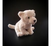 MZICXV Peluche realistico a forma di cucciolo di leone bianco da 7,9 pollici, cucciolo di leone seduto, morbido peluche africano