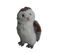 MZICXV Peluche realistico a forma di gufo da 9,8 pollici, gufo seduto, uccello di peluche morbido (Tyto longimembris)