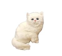 MZICXV Peluche realistico da 7,1 pollici, statua finta, decorazione da scrivania, regalo for gli innamorati(White)