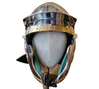 MZICXV Set di armatura classica romana Lorica Segmentata ed elmo gallico - Replica legionaria indossabile for rievocazione ed esposizione(A)