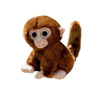 MZICXV Simulazione Simpatici occhi grandi Piccola scimmia Peluche Marrone Grigio Scimmia Bambola Scimmia Bambola Regalo morbido e carino(Brown)