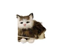 MZICXV Statuetta realistica da 7,1 pollici, statua di animale finto, decorazione leggera for la casa, regalo for gli innamorati(Brown 15cm)