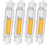 MZIEIU 20W R7S LED 78mm Dimmerabile Lampadina,Bianco Freddo 6000K,led Lamp 2000LM Nessun Sfarfallio,20W R7S 78mm LED COB Equivalenti a 200W Lampada Alogena,Illuminazione Fascio 360°,Confezione da 4