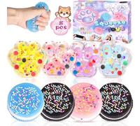 MZJAUVF 4 Pezzi Squishy Zampa di Gatto, 4 Pezzi Biscotto per Alleviare lo Stress, Taba Squishy Kit, Kawaii Squeeze Toys, Antistress Bambini, Fufu Squishy Regalo per Ragazzi, Halloween e Natale
