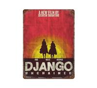MZKSUERS Django Unchained Movie PosterWall Decor Art Metal Tin Poster Modern Bar Decorations40x30cm