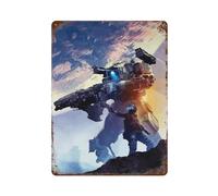 MZKSUERS Poster con videogioco Titanfall, decorazione da parete, poster in metallo e latta, decorazione moderna per bar, 40 x 30 cm