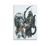 MZKSUERS Poster decorativo da parete con film Alien vs. Predator, stampa artistica su tela, poster decorativo moderno per camera da letto, 20 x 30 cm