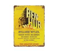 MZKSUERS Poster del film Ben-Hur Decorazione da parete Art Metal Tin Poster Modern Bar Decorations40x30cm
