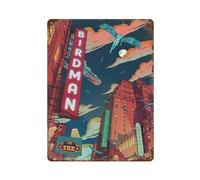 MZKSUERS Poster del film Birdman Decorazione da parete Art Metal Tin Poster Modern Bar Decorations40x30cm