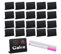MZMing 20 pezzi Mini Lavagna da Tavolo Piccola Lavagnette Messaggi Mini Lavagnetta Cancellabile Lavagnette Segnaposto Piccole avec Pennarelli per Buffet Ristorante Matrimoni Feste Cartellini Prezzi