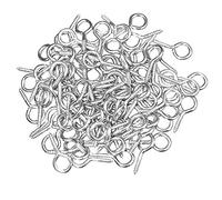 MZMing [300 Pezzi] Mini Vite Perno Occhio 15mm x 7mm Placcato Argento Bulloni a Occhiello Accessori Fatti a Mano per Fai-da-te Creazione di Gioielli Legna Resina Charm Argilla Progetti Artigianali