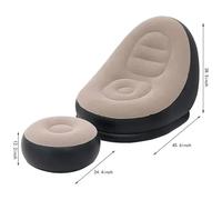 MZMZM Divano a sacco gonfiabile alla moda for il tempo libero, divano pigro, set da esterno, reclinabile, letto pieghevole, soffice, poggiapiedi in tatami, sedia da camera da letto(Red-4)