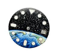 MZMZM Movimento del quadrante dell'orologio con cielo stellato e terra da 28,5 mm Conversione luminosa verde(Dial)
